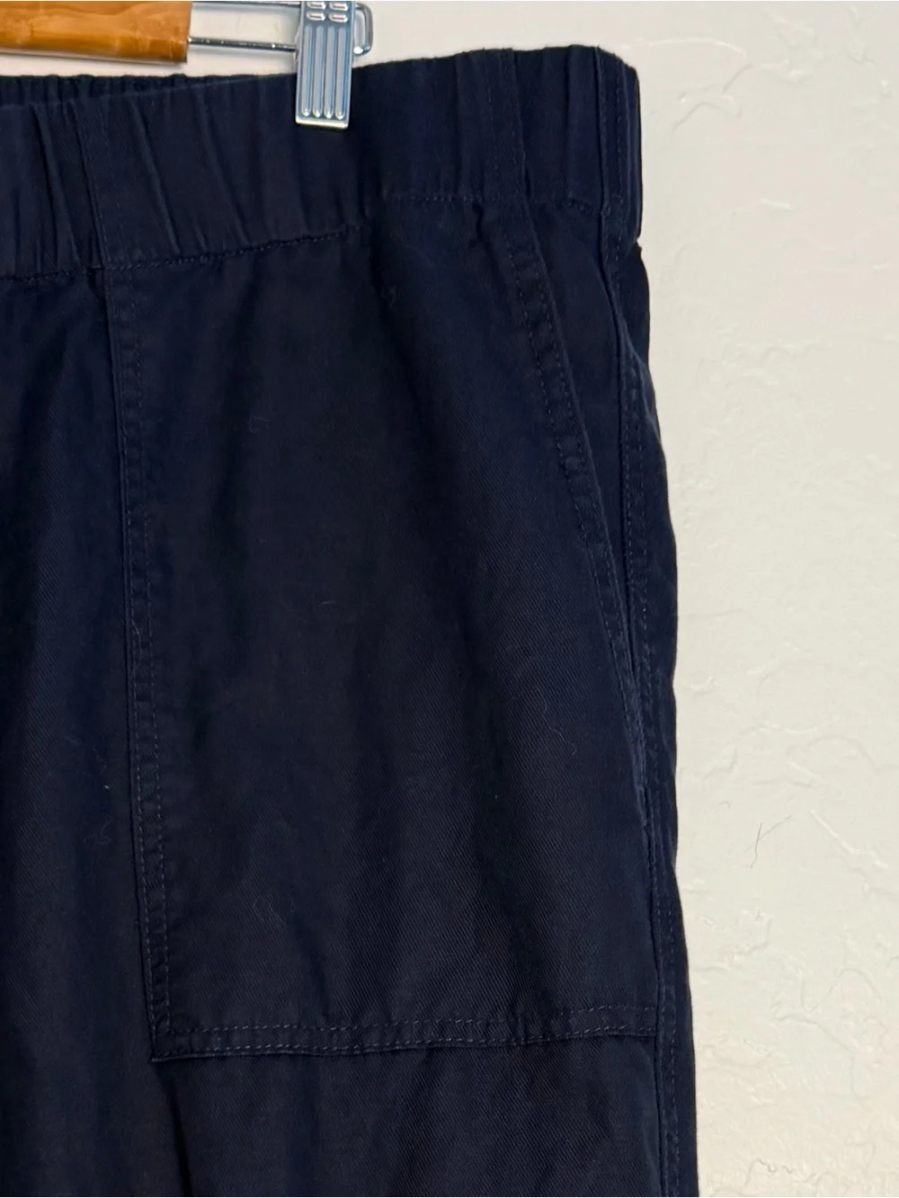 Banana Republic Women's XXL Navy Blue Tencel Linen Chino PullOn Minimalist Pants